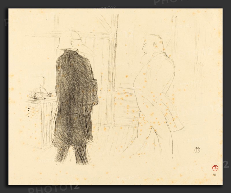 Henri de Toulouse-Lautrec (French, 1864 - 1901), Antoine and Gémier in "Une Faillite", 1894, lithograph on velin paper