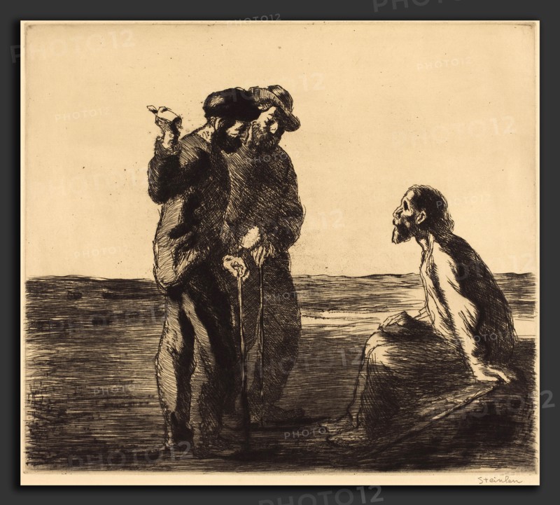 Théophile Alexandre Steinlen, Three Companions (Les trois compagnons), Swiss, 1859 - 1923, 1912, etching and drypoint (copper)
