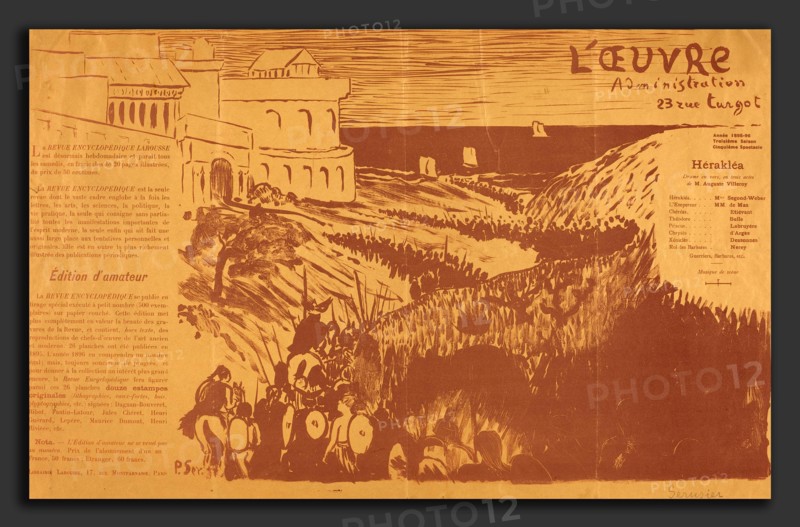 Paul Sérusier (French, 1863 - 1927), Hérakléa, 1896, zincograph in red-brown on light brown wove paper
