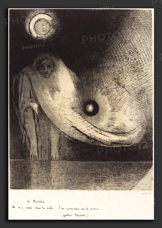 Odilon Redon (French, 1840 - 1916), Le Buddha, 1895, lithograph