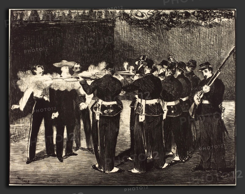 Edouard Manet (French, 1832 - 1883), Death of Maximilian at Queretaro (L'executionde Maximilien), 1867, lithograph