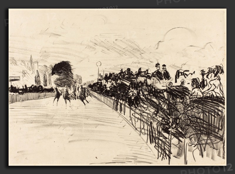 Edouard Manet (French, 1832 - 1883), The Races (Les courses), 1865, lithograph