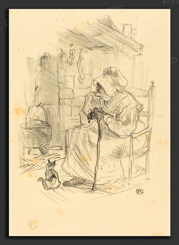 Henri de Toulouse-Lautrec (French, 1864 - 1901), Le secret, 1895, lithograph in black on velin paper