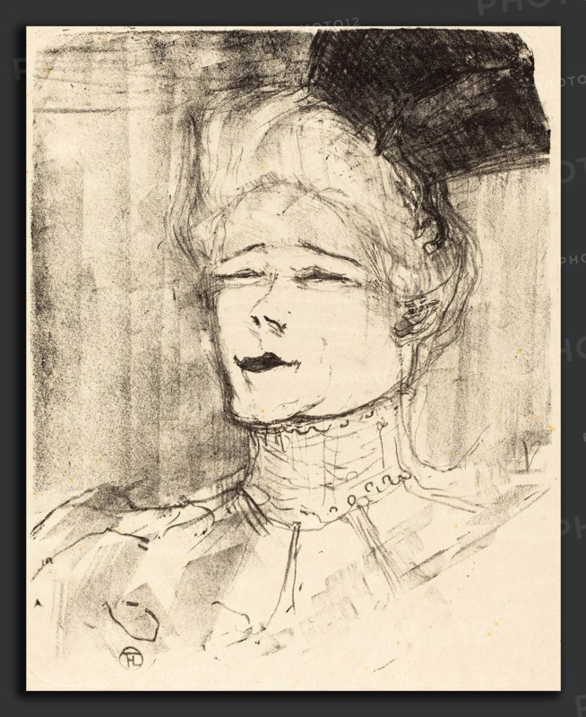 Henri de Toulouse-Lautrec (French, 1864 - 1901), Jeanne Granier, 1896, lithograph in black on China paper