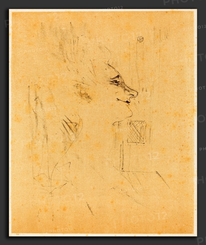 Henri de Toulouse-Lautrec (French, 1864 - 1901), Drunkard (Soularde), 1898, lithograph in black and beige