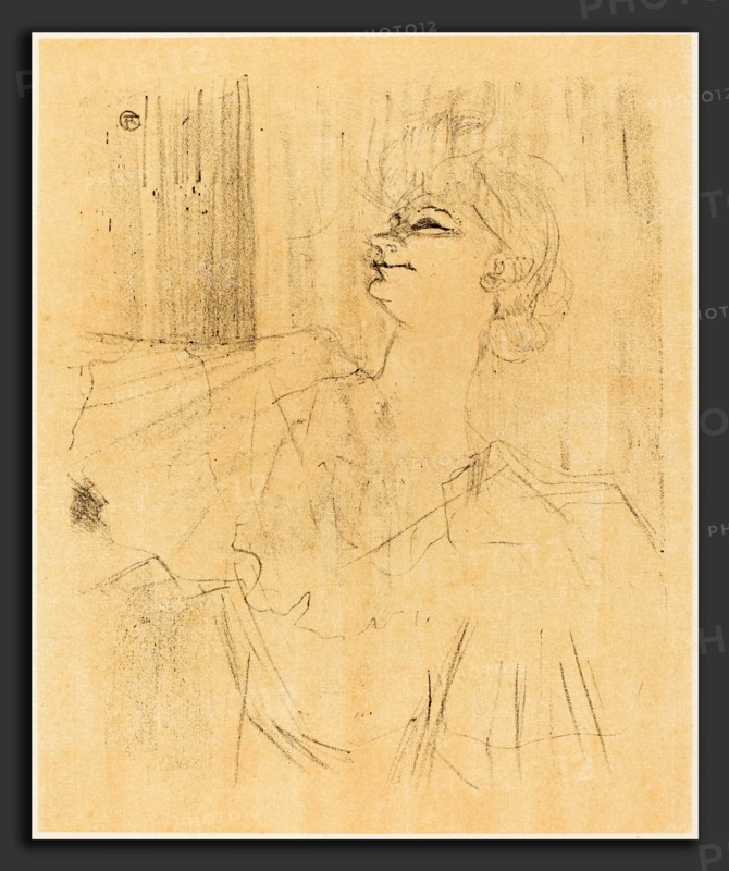 Henri de Toulouse-Lautrec (French, 1864 - 1901), To Menilmontant from Bruant (A Ménilmontant, de Bruant), 1898, lithograph in black and beige