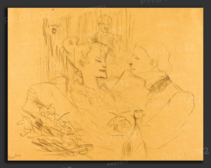 Henri de Toulouse-Lautrec (French, 1864 - 1901), Supper in London (Souper Ã  Londres), 1896, lithograph in black