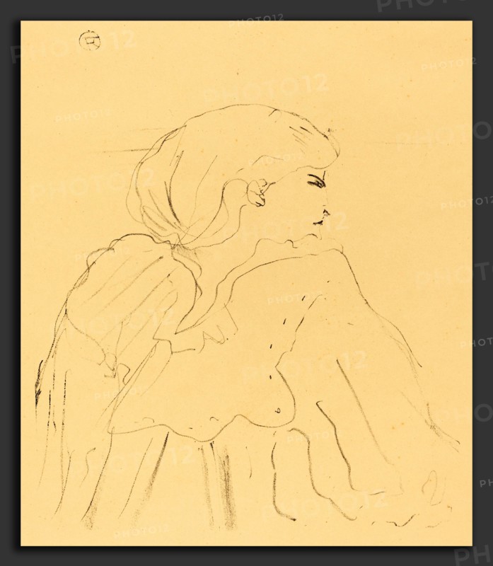 Henri de Toulouse-Lautrec (French, 1864 - 1901), Cassive, 1896, lithograph in black on cream-colored velin paper