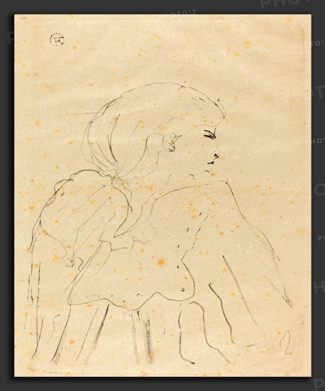 Henri de Toulouse-Lautrec (French, 1864 - 1901), Cassive, 1896, lithograph in black on hand-made oriental paper