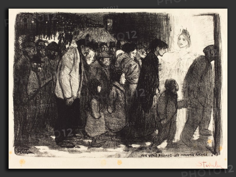 Théophile Alexandre Steinlen (Swiss, 1859 - 1923), To the True Poor: The Wicked Rich (Aux vrais pauvres: Les mauvais riches), 1894, lithograph