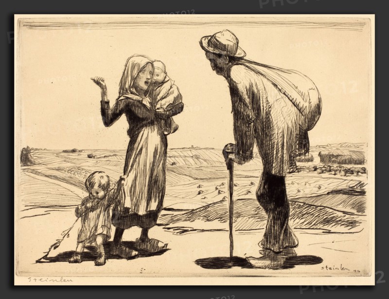 Théophile Alexandre Steinlen, The Distant City (La ville lointaine), Swiss, 1859 - 1923, 1914, etching and drypoint