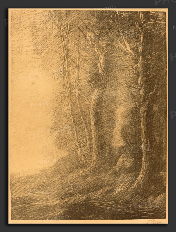 Alphonse Legros, Landscape (Paysage), French, 1837 - 1911, lithograph