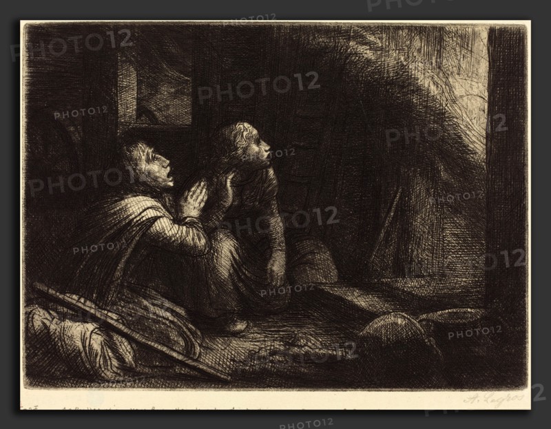 Alphonse Legros, Fire, 3rd plate (L'incendie), French, 1837 - 1911, etching