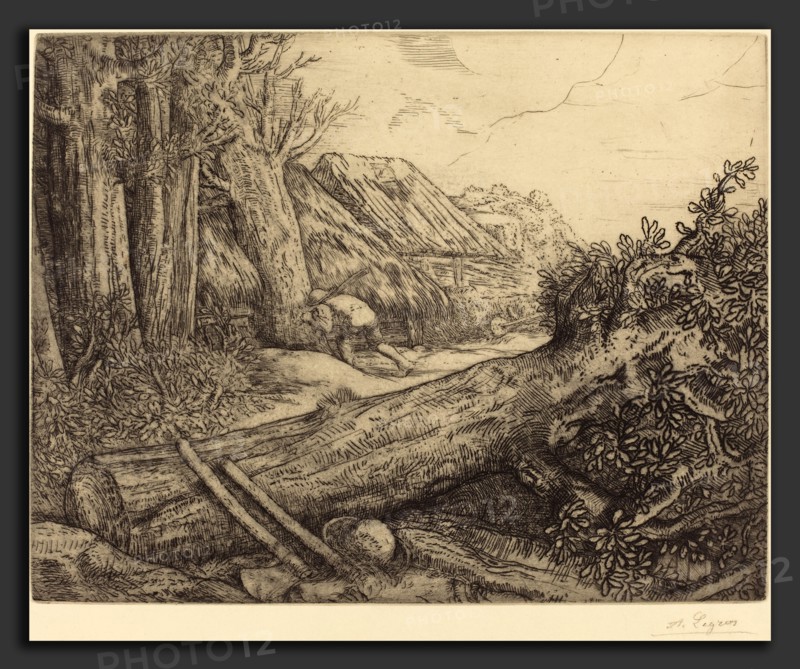 Alphonse Legros, At the Home of the Woodcutters (Chez les bocherons), French, 1837 - 1911, etching