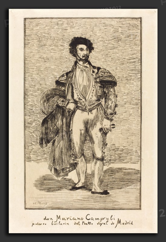 Edouard Manet (French, 1832 - 1883), Don Mariano Camprubi (Le Bailarin), 1862, etching