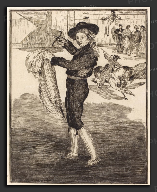 Edouard Manet (French, 1832 - 1883), Mlle. Victorine in the Costume of an "Espada"(L'espada), 1862, etching and aquatint