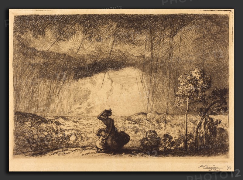 Auguste LepÃ¨re, Storm on the Dune, Vendee (L'orage sur la dune, Vendee), French, 1849 - 1918, etching