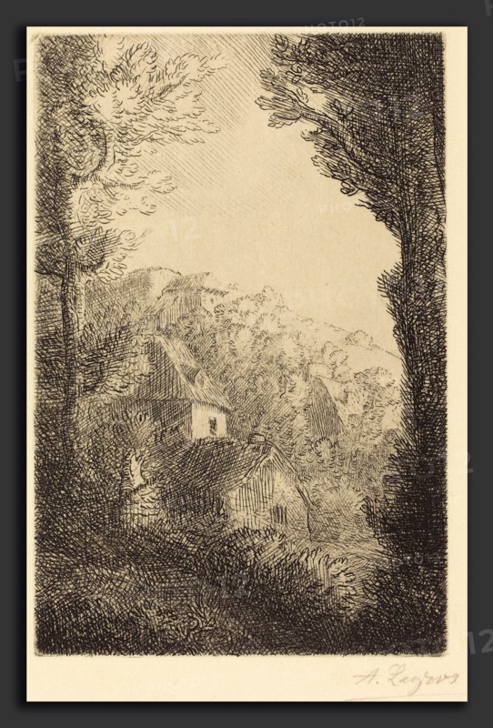 Alphonse Legros, Old Chateau (Un vieux chateau), French, 1837 - 1911, etching