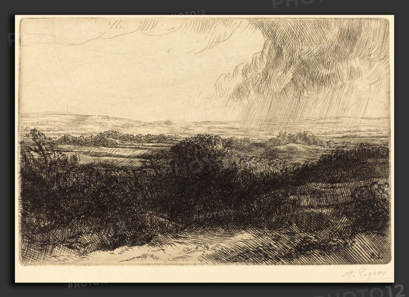 Alphonse Legros, Prospect (Le point de vue), French, 1837 - 1911, etching