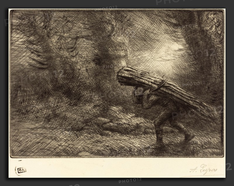 Alphonse Legros, Return to the Cottage (Le retour a la chaumiere), French, 1837 - 1911, drypoint
