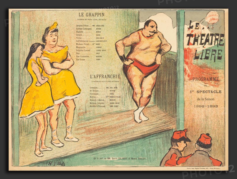 Henri-Gabriel Ibels (French, 1867 - 1936), Le Grappin; L'Affranchie, 1892, 6-color lithograph on wove paper