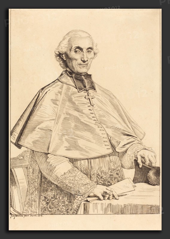 Jean-Auguste-Dominique Ingres (French, 1780 - 1867), Gabriel Cortois de Pressigny, 1816, etching
