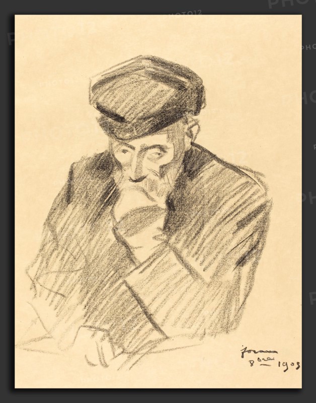 Jean-Louis Forain, Renoir (fourth plate), French, 1852 - 1931, 1905, transfer lithograph