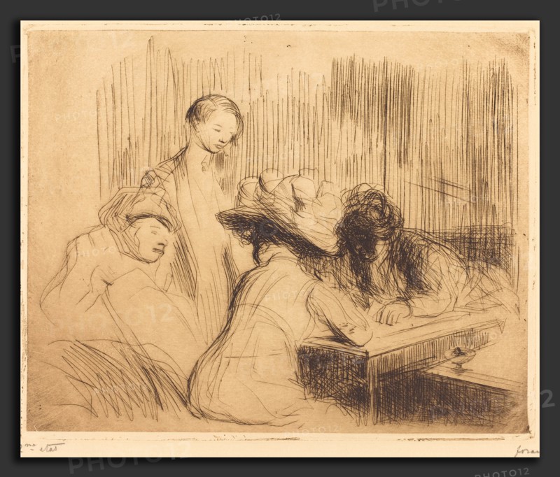 Jean-Louis Forain, A Dive at Montmartre, French, 1852 - 1931, 1909, etching