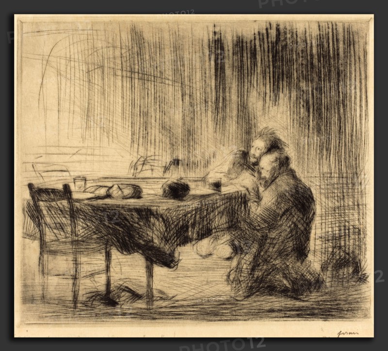 Jean-Louis Forain, After the Vision (second plate), French, 1852 - 1931, 1902-1907, etching and drypoint