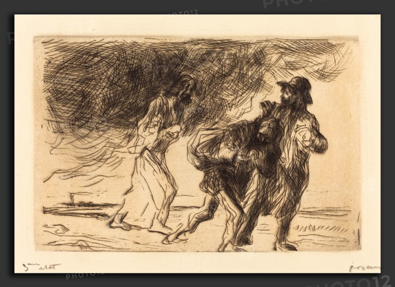Jean-Louis Forain, The Road to Emmaus (first plate), French, 1852 - 1931, 1902-1907, etching