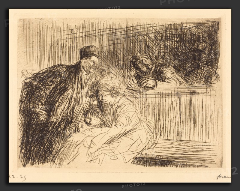Jean-Louis Forain, The Lawyer Talking to the Prisoner (second plate), French, 1852 - 1931, 1909, etching