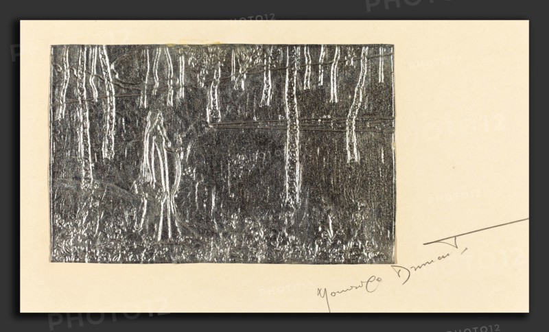 Maurice Dumont (French, 1869 - 1899), Sappho, metal foil plate for glyptograph