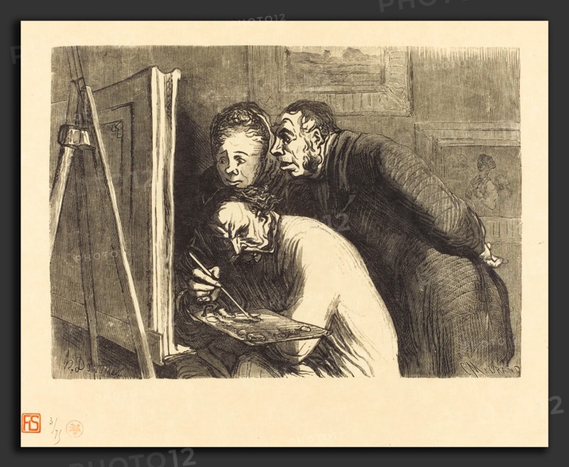 Charles Maurand after Honoré Daumier (French, active 1863-1881), Peintres et bourgeois, 1862, wood engraving