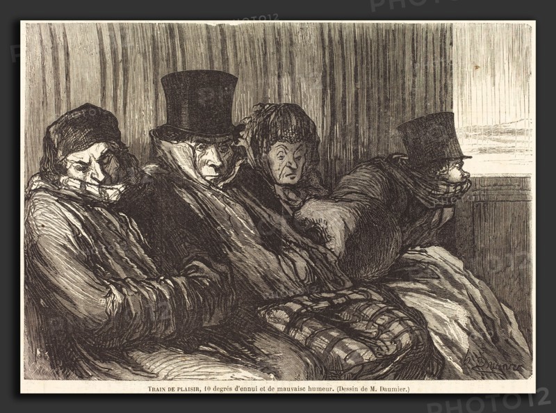 Charles Maurand after Honoré Daumier (French, active 1863-1881), Train de plaisir, 1862, wood engraving