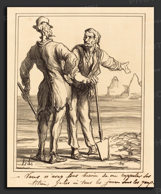 Honoré Daumier (French, 1808 - 1879), Vous n'avez pas besoin de me rappeler ses titres, 1871, lithograph