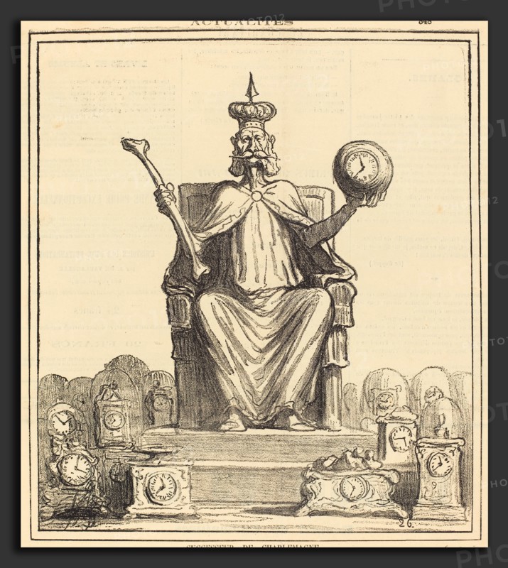Honoré Daumier (French, 1808 - 1879), Successeur de Charlemagne, 1871, gillotype on newsprint