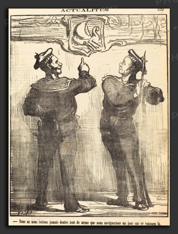 Honoré Daumier (French, 1808 - 1879), Nous ne nous serions jamais douté tout de mÃªme, 1870, gillotype on newsprint