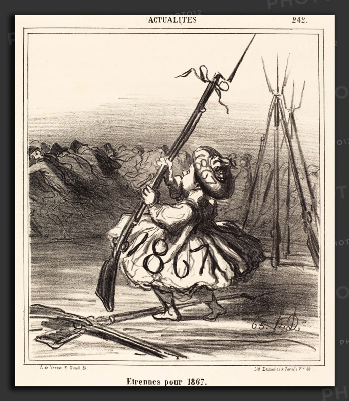 Honoré Daumier (French, 1808 - 1879), Ãâtrennes pour 1867, 1866, lithograph