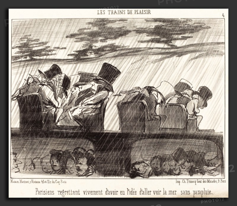 Honoré Daumier (French, 1808 - 1879), Parisiens regrettant vivement, 1852, lithograph