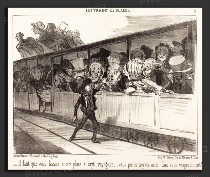 Honoré Daumier (French, 1808 - 1879), Il faut que vous fassiez encore place, 1852, lithograph