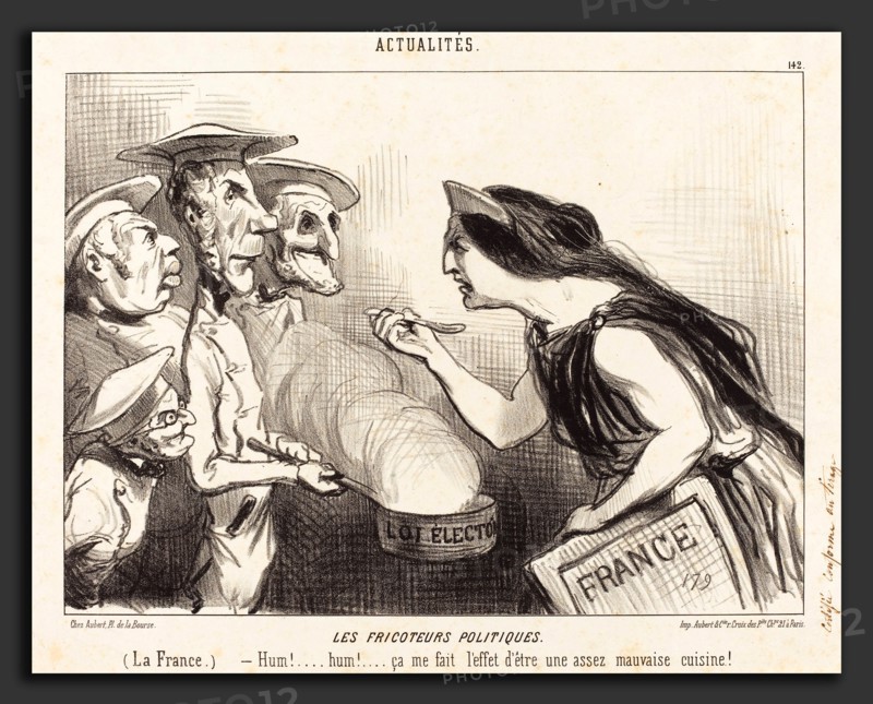 Honoré Daumier (French, 1808 - 1879), Les Fricoteurs politiques, 1850, lithograph