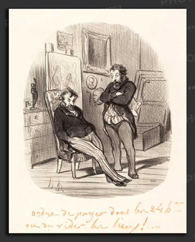 Honoré Daumier (French, 1808 - 1879), Inconvénient d'envoyer un mauvais tableau, 1848, lithograph