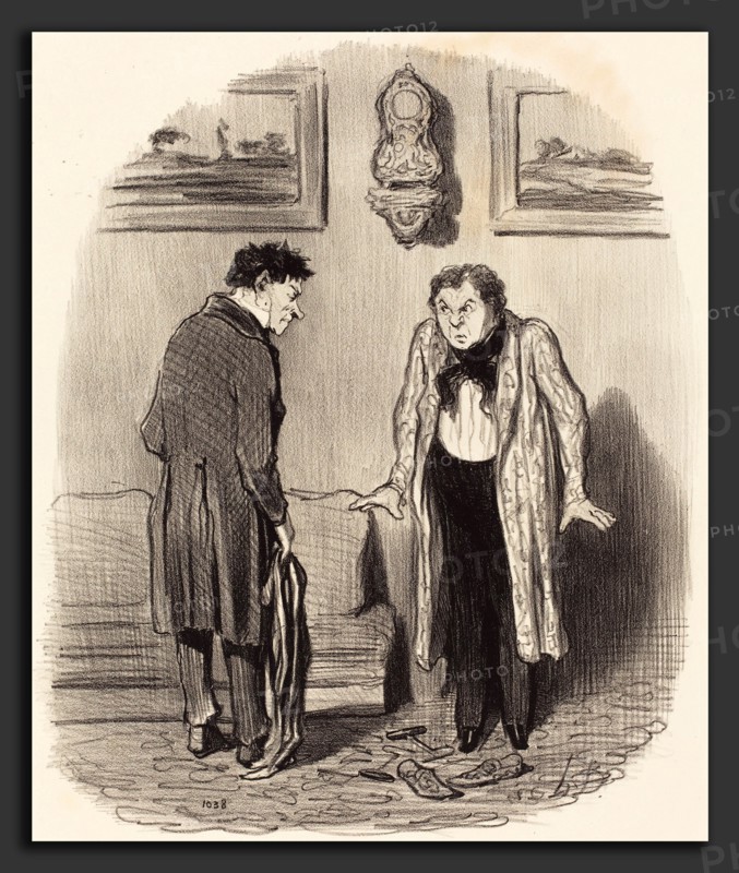 Honoré Daumier (French, 1808 - 1879), Mais quand je vous dis que je ne peux pas remuer les pieds, 1847, lithograph