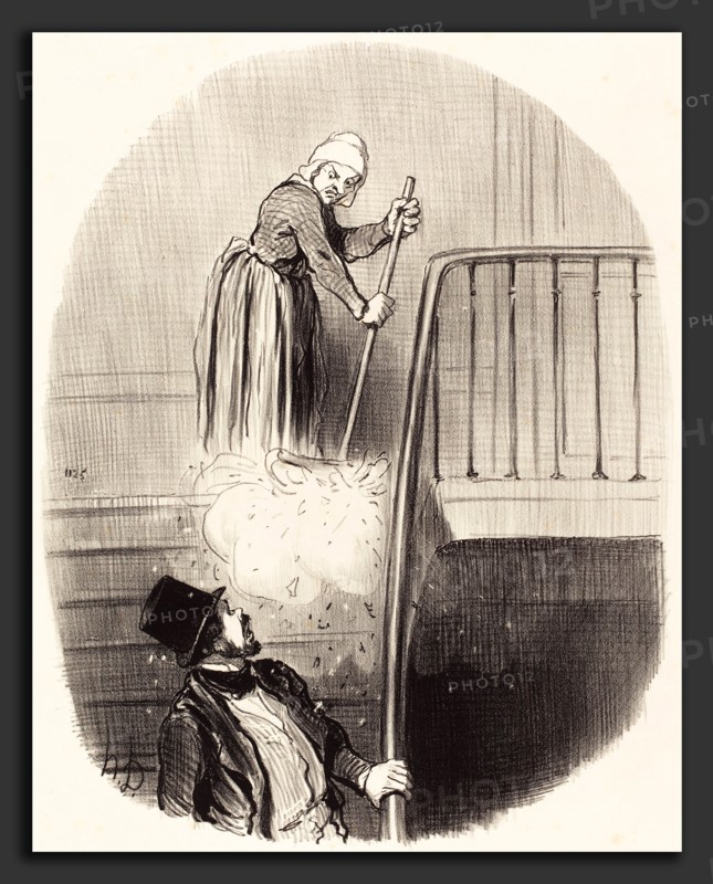 Honoré Daumier (French, 1808 - 1879), Un Locataire qui a eu un oubli le 1er janvier, 1847, lithograph