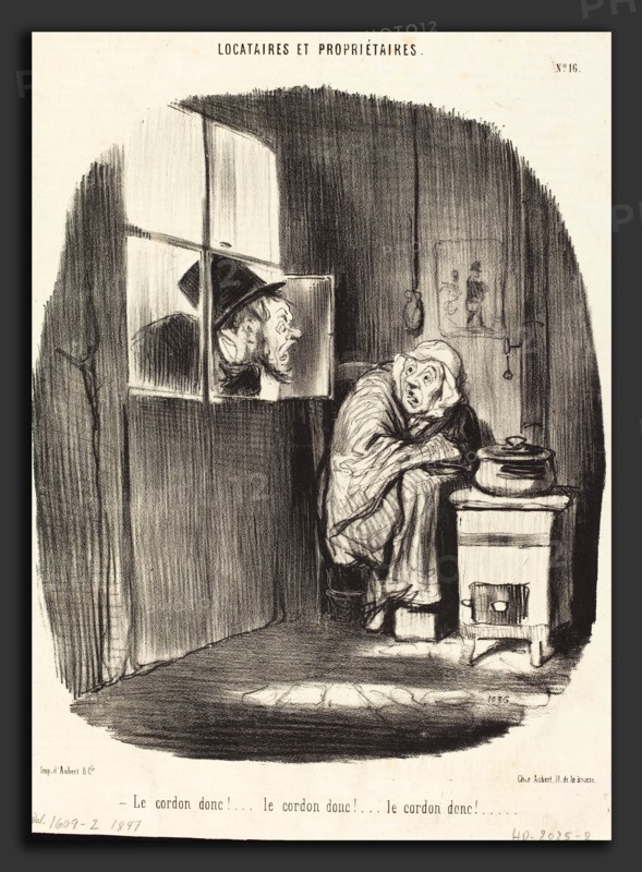 Honoré Daumier (French, 1808 - 1879), Le Cordon donc!, 1847, lithograph on newsprint