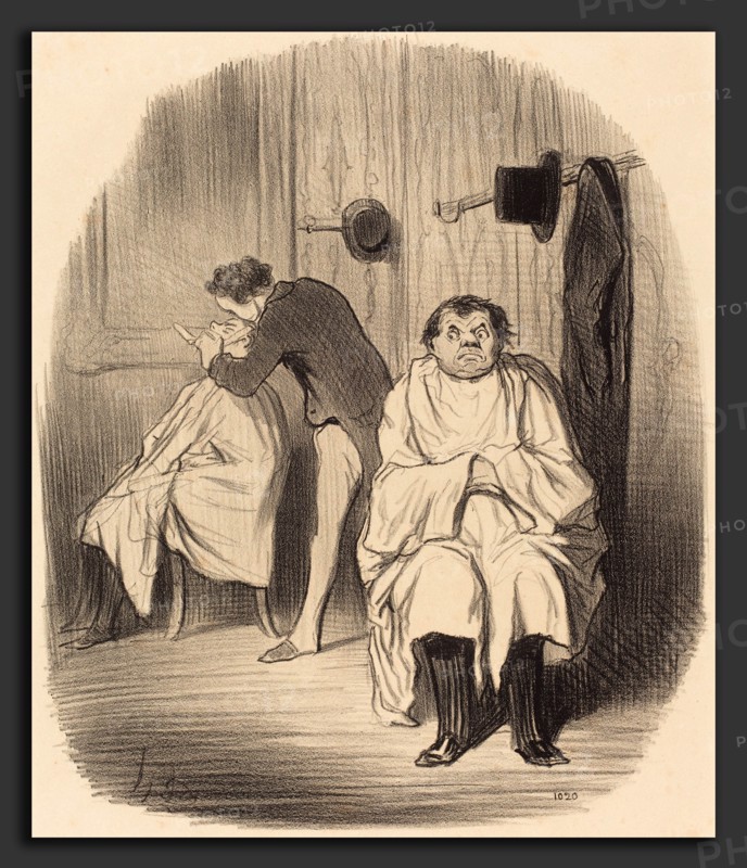 Honoré Daumier (French, 1808 - 1879), Diable! il parait que le rasoir n'est guÃ¨re bon, 1847, lithograph
