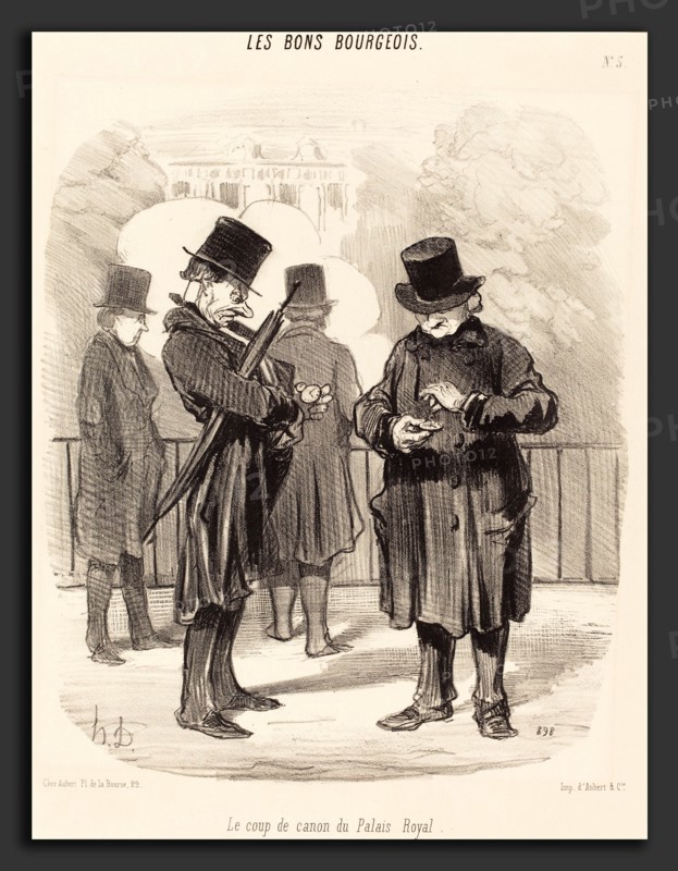 Honoré Daumier (French, 1808 - 1879), Le Coup de canon du Palais-Royal, 1846, lithograph