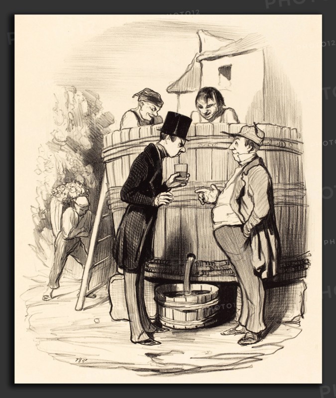 Honoré Daumier (French, 1808 - 1879), Comment trouvez-vous ce petit vin-la, 1845, lithograph