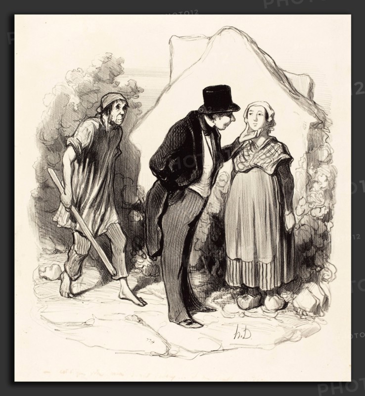 Honoré Daumier (French, 1808 - 1879), Est-ce que votre mari serait jaloux, 1845, lithograph