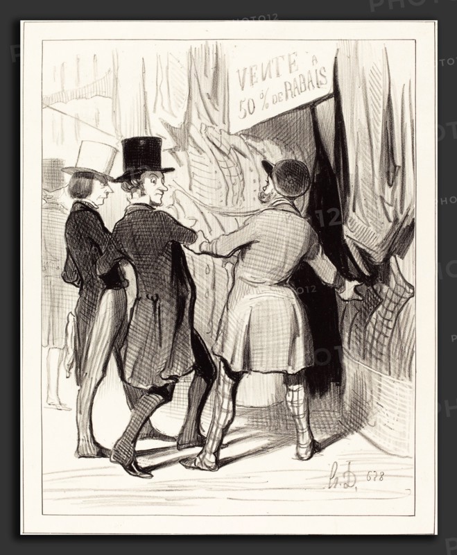 Honoré Daumier (French, 1808 - 1879), Entrez Messieurs voici de magnifiques, 1844, lithograph